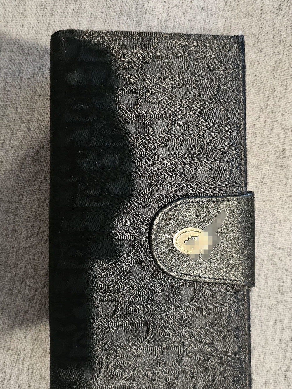 Black Dee Or Logo Long Wallet with Gold Hardware. Card,bill, Coin Holder